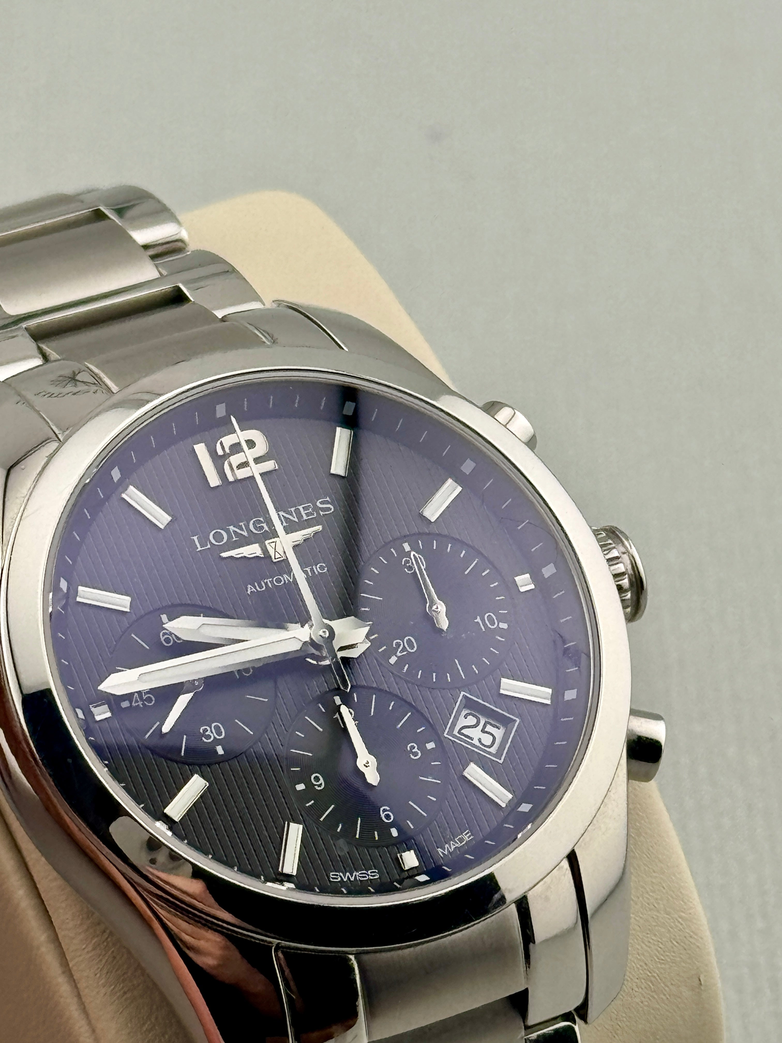 2018 Longines Conquest Chrono 41mm L2.786.4.56.6 Full Set PX Welcome