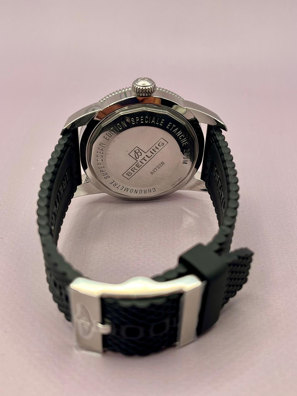 Breitling Superocean Men's Black Watch Automatic - A17320 - 44m - Full Set - TimeTribe