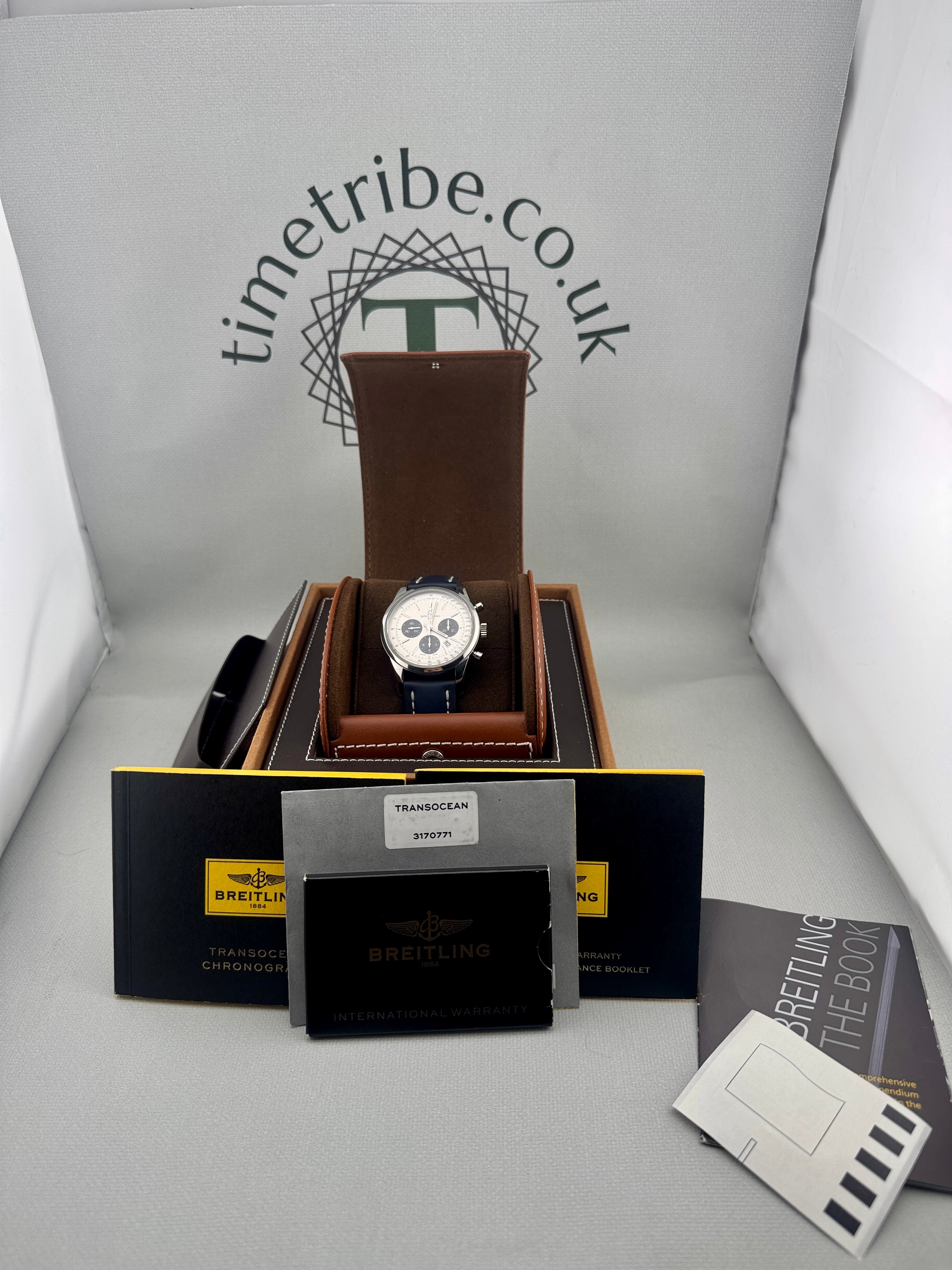 2016 Breitling TransOcean Chrono Panda Dial 43mm AB0152 Full Set PX/Finance Pos