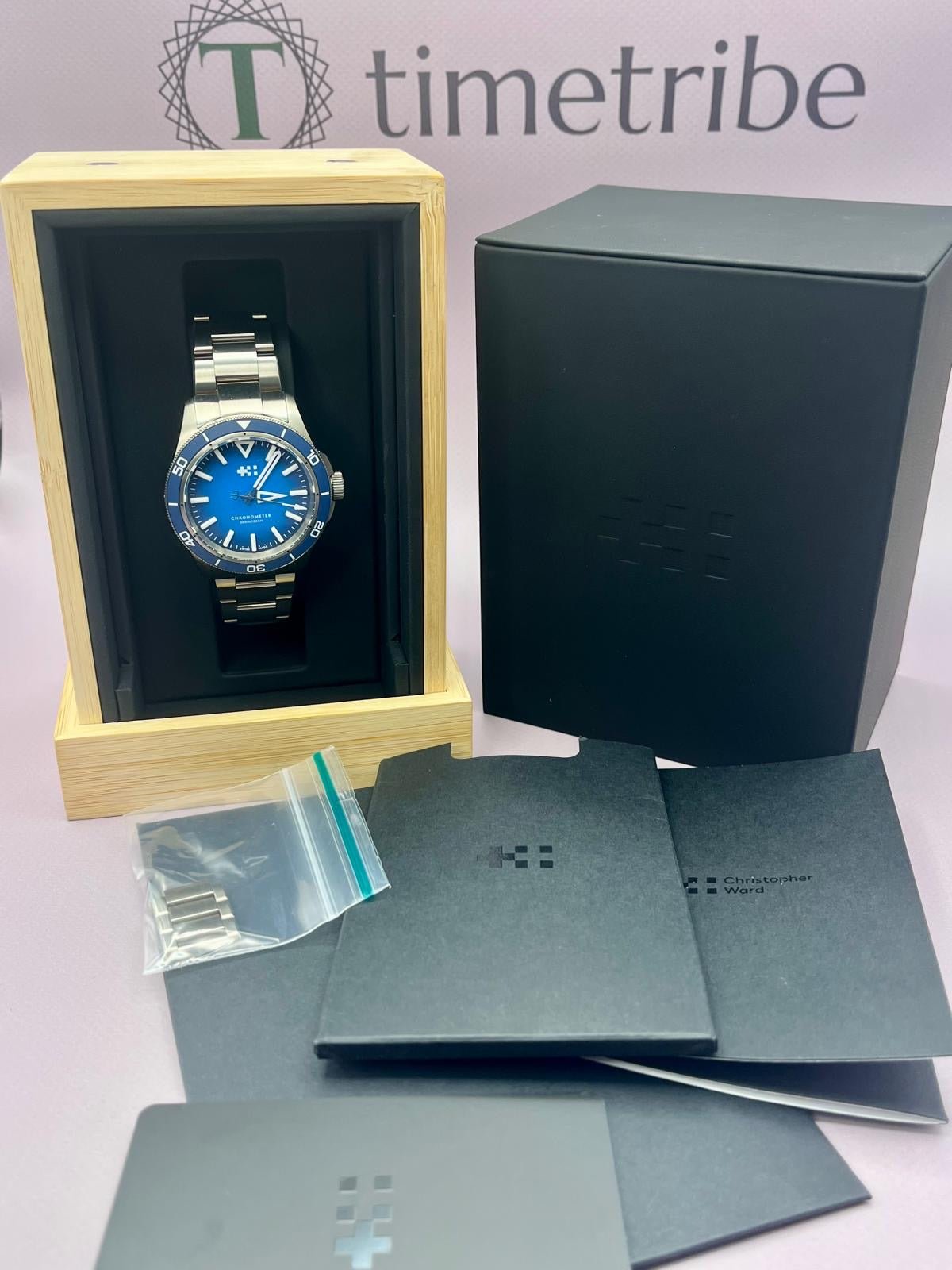 2025 Christopher Ward C60 Trident Lumiere Blue - 41mm - Titanium - Full Set - TimeTribe