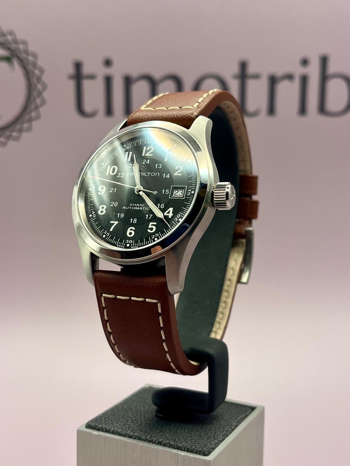 Hamilton Khaki Field Men's Watch Brown Leather Strap - H70455533 - 38mm - TimeTribe