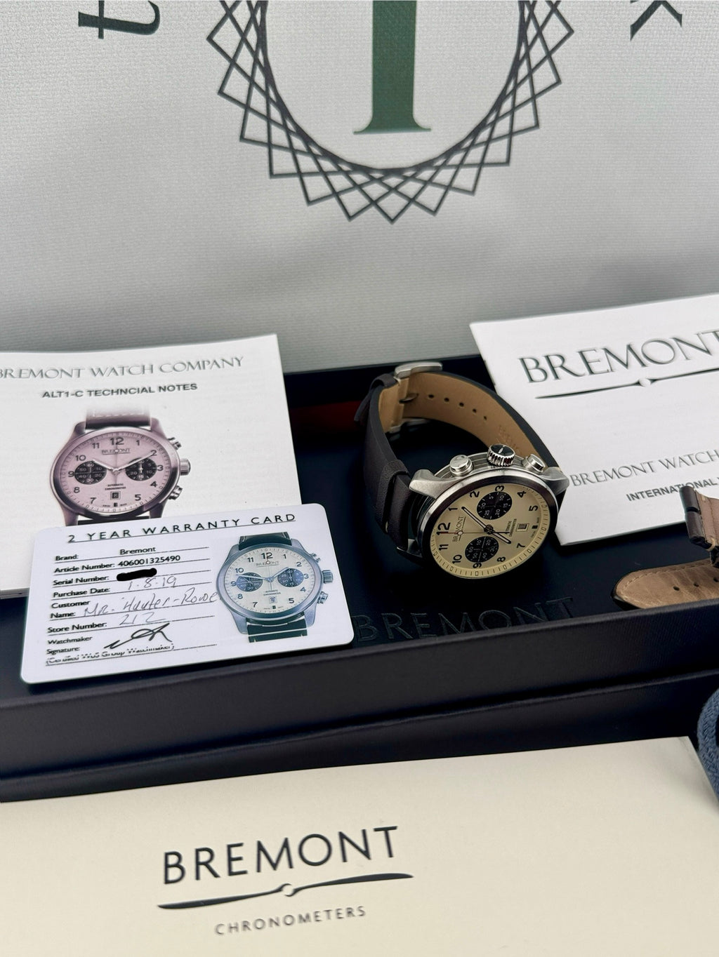 2019 BREMONT ALT1-C Chrono Auto 43mm Full Set & Serviced Part X/Finance Pos