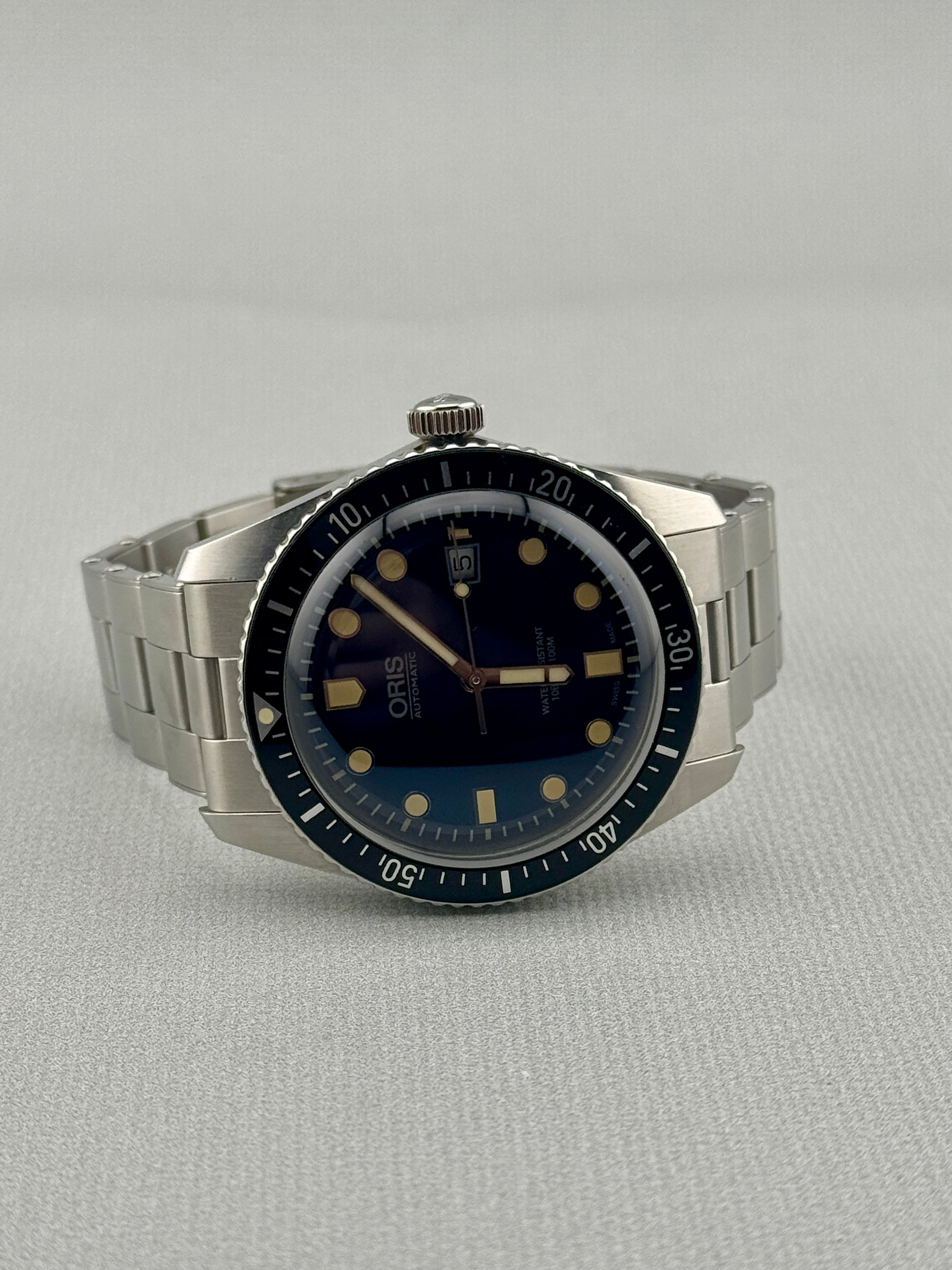 Oris Diver 65 Full Set 42mm Ref 01 733 7720 4055 NATO + Steel