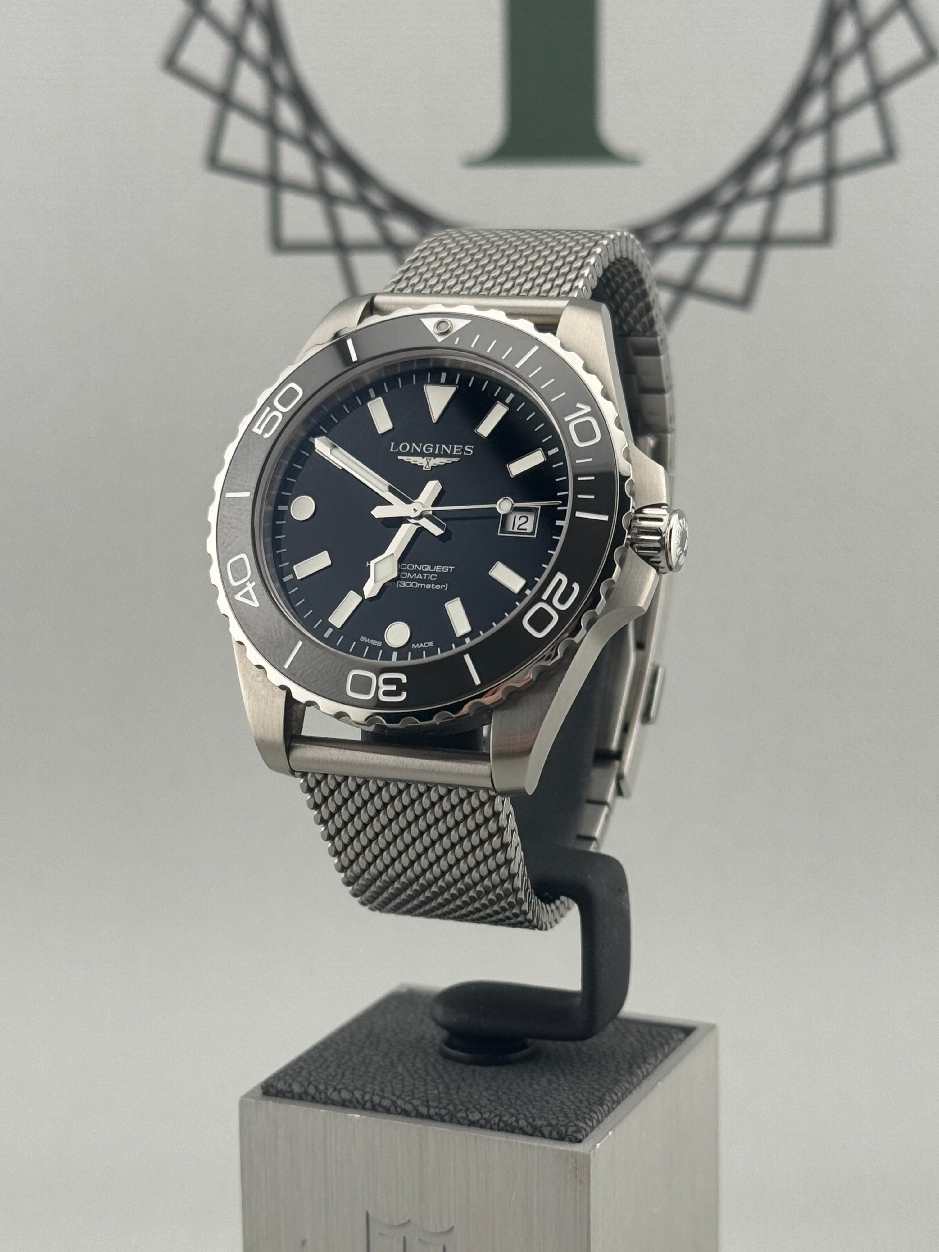 2026 Longines Hydroconquest Auto Black 42mm L3.788.4.70.6 Full Set + Warranty to 2031