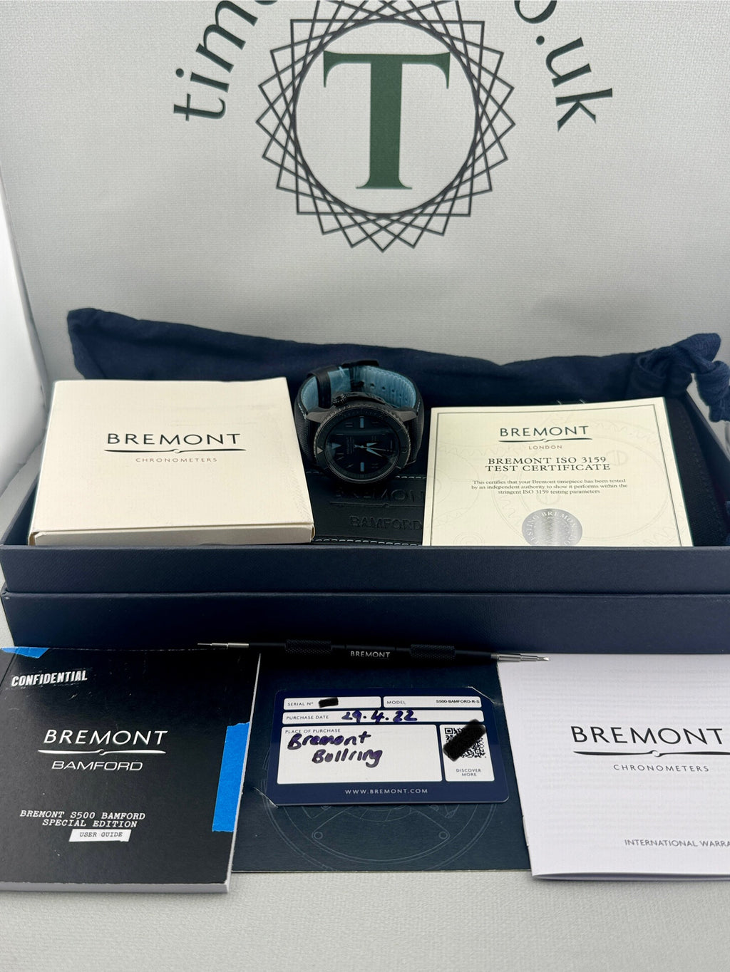 2022 BREMONT S500-BAMFORD-R-S Ltd Ed Full Set + 3 OEM Straps PX Welcome