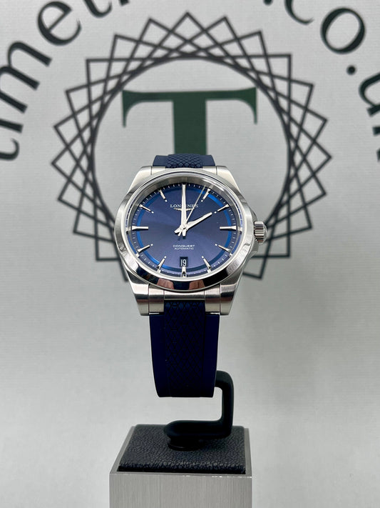 2025 Longines Conquest Automatic - 2 x OEM Straps - 38mm - Mint -L3.720.4.92.9