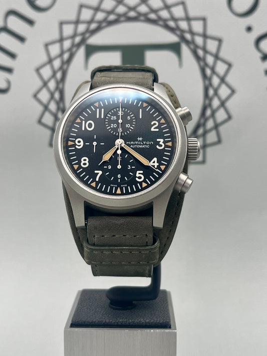 2023 Hamilton Khaki Field H717060 Chrono Automatic 44mm Full Set Immaculate