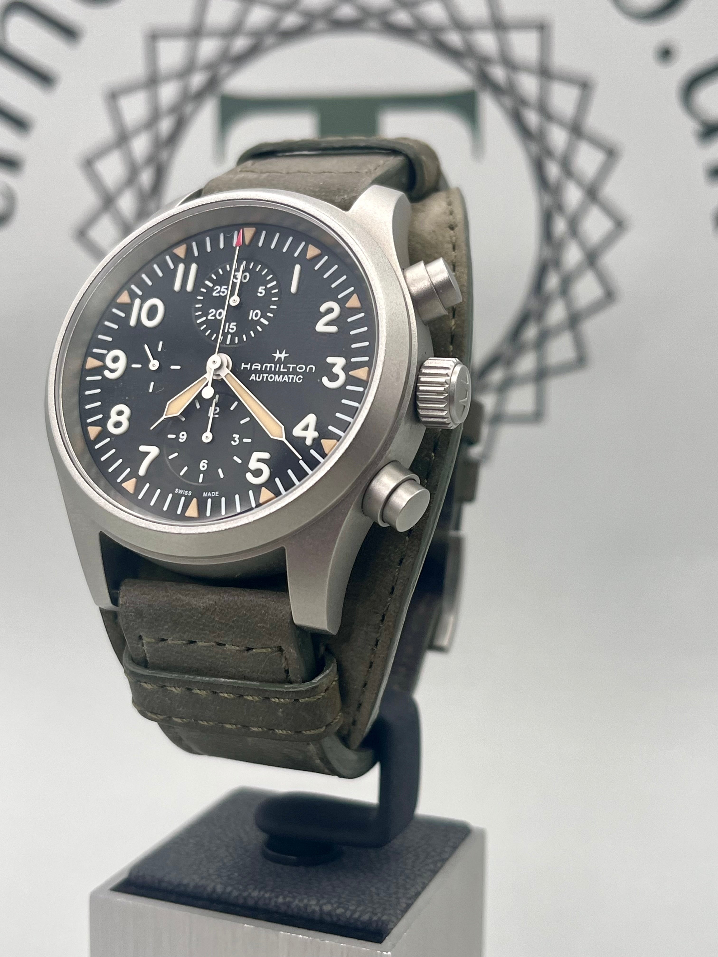 2023 Hamilton Khaki Field H717060 Chrono Automatic 44mm Full Set Immaculate