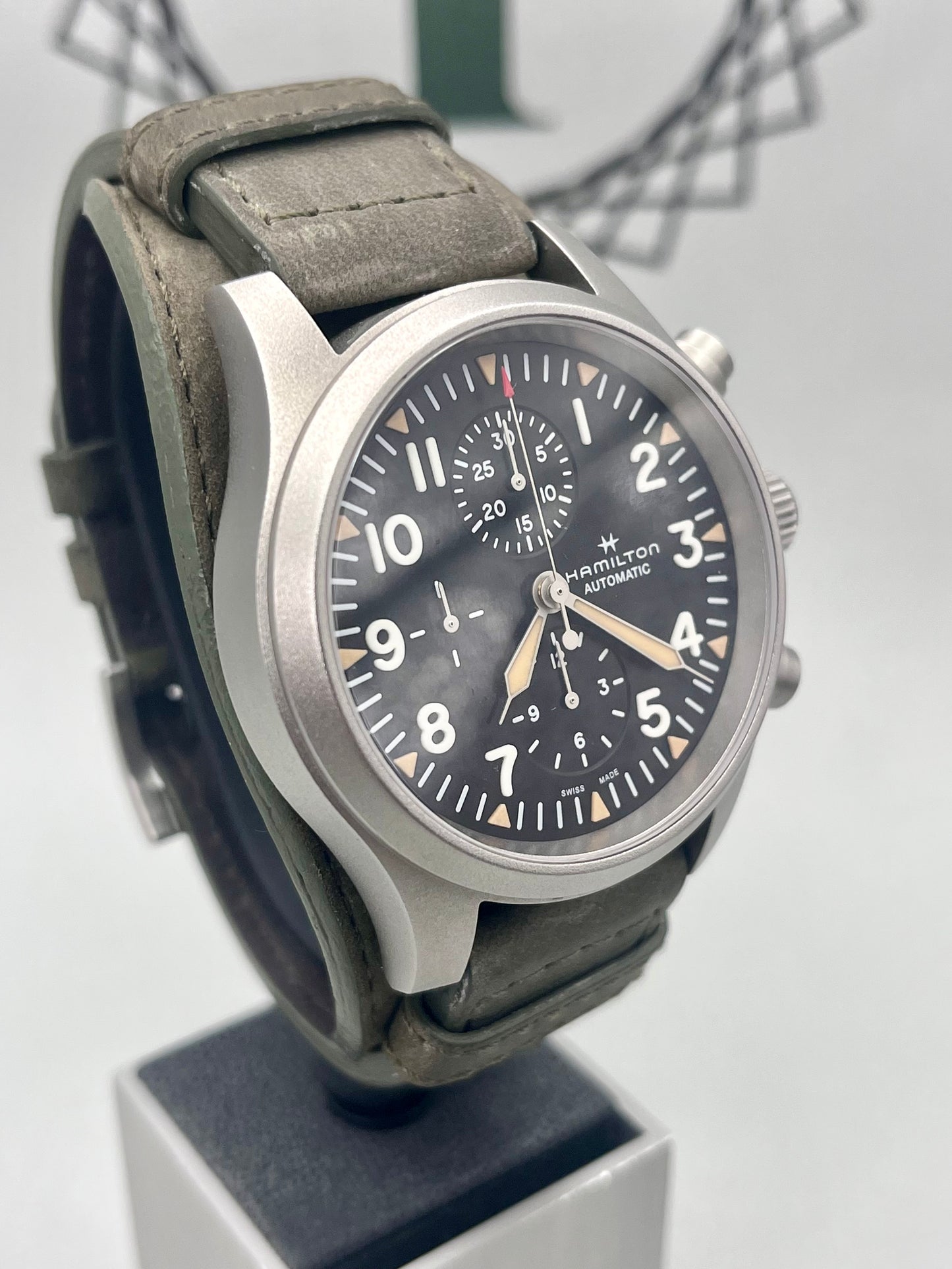 2023 Hamilton Khaki Field H717060 Chrono Automatic 44mm Full Set Immaculate