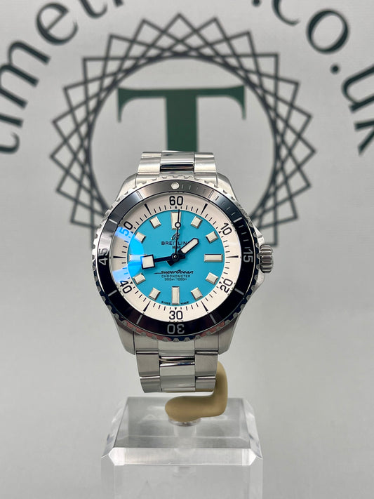 Breitling Superocean Automatic 44mm Turquoise A17376 Full Set