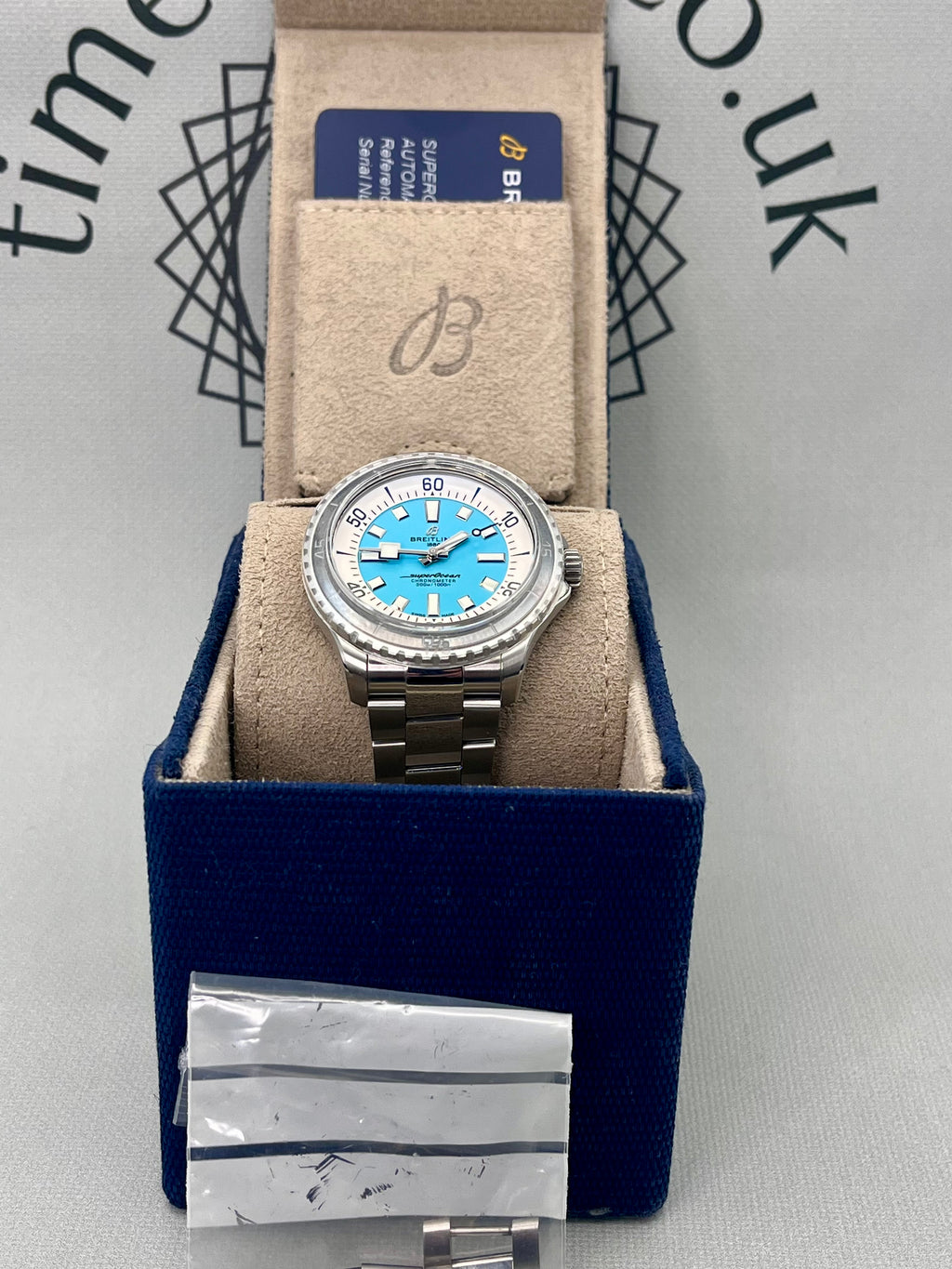 Breitling Superocean Automatic 44mm Turquoise A17376 Full Set