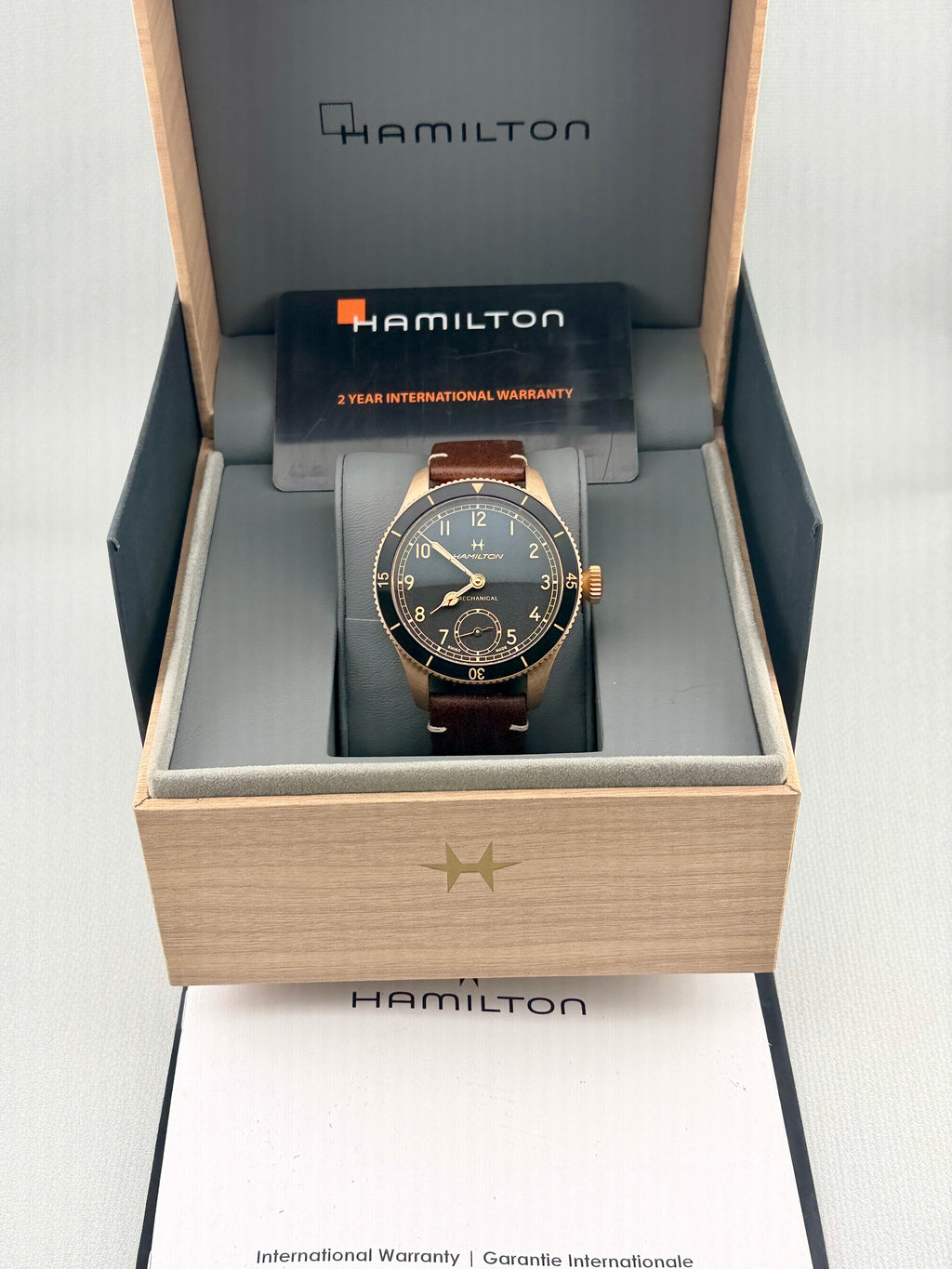2022 Hamilton Khaki Mechanical Bronze 43mm H76709530 Mint Condition