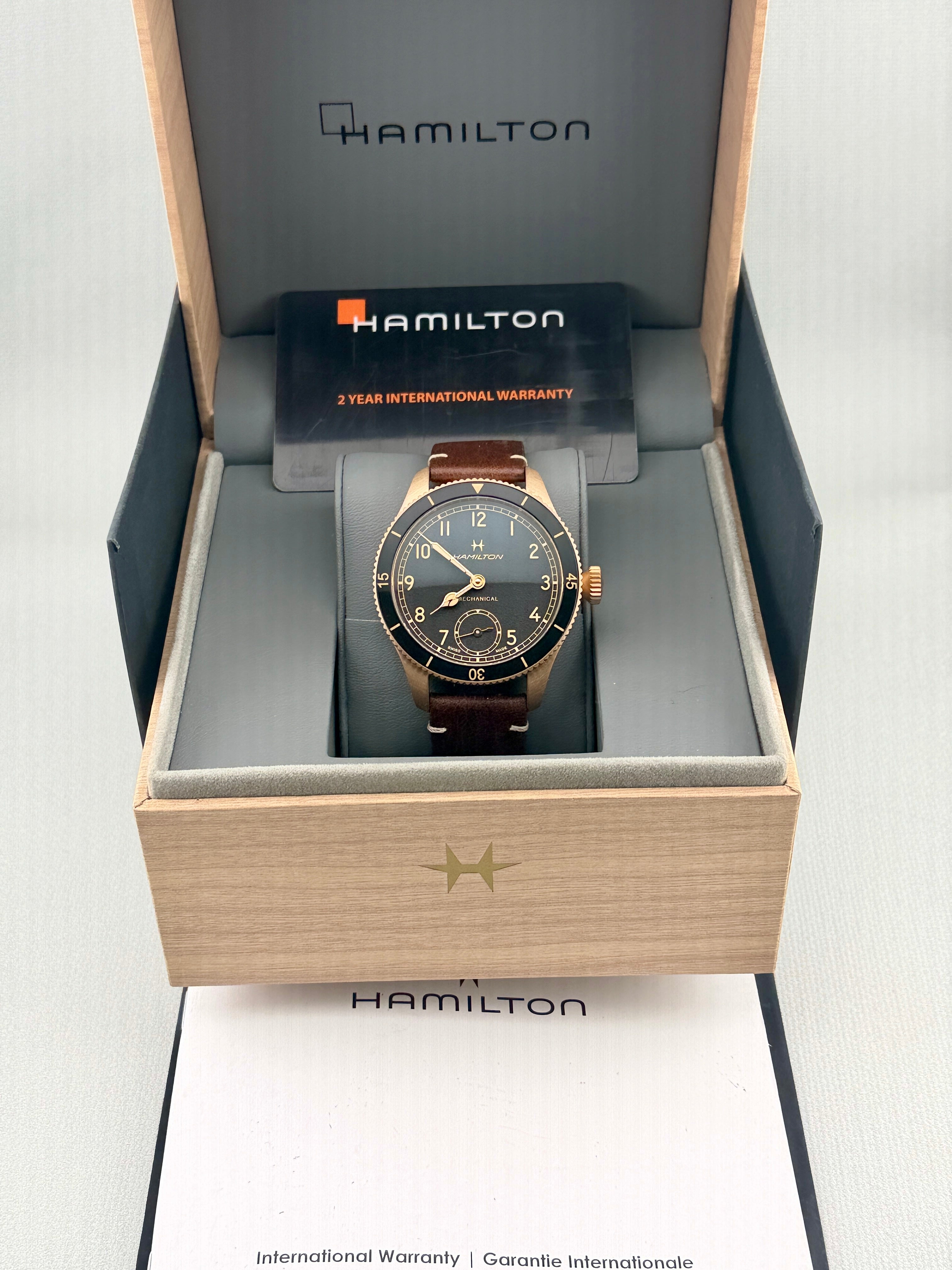 2022 Hamilton Khaki Mechanical Bronze 43mm H76709530 Mint Condition